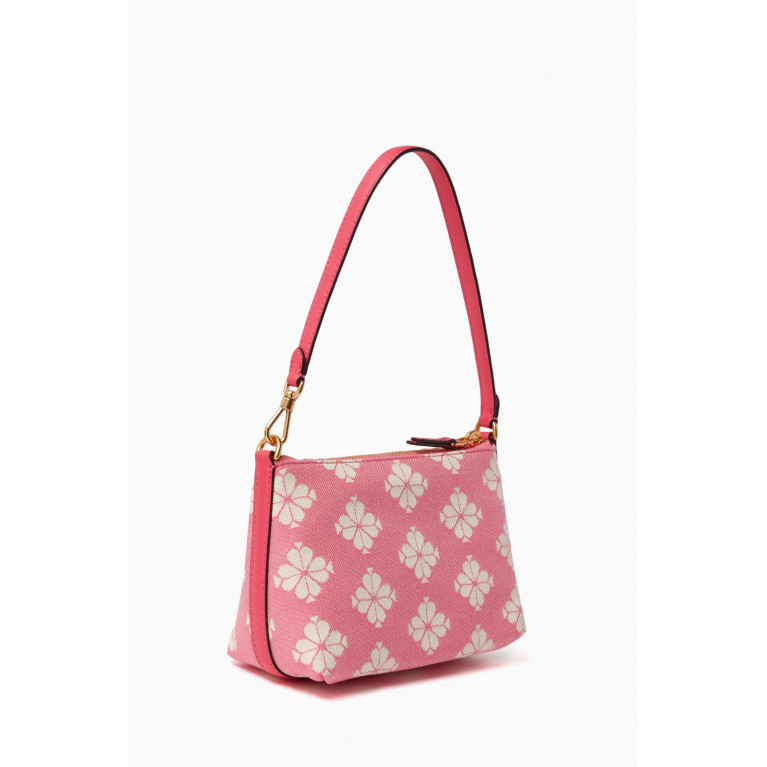 Kate Spade New York - Spade Flower East West Pochette in Canvas Jacquard Pink