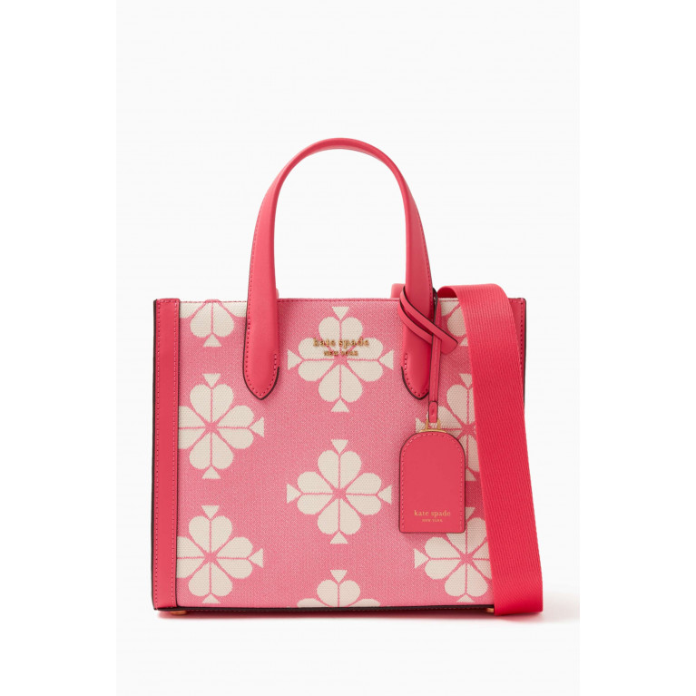 Kate Spade New York - Small Manhattan Tote Bag in Canvas Jacquard Pink
