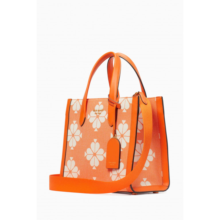Kate Spade New York - Small Manhattan Tote Bag in Canvas Jacquard Orange