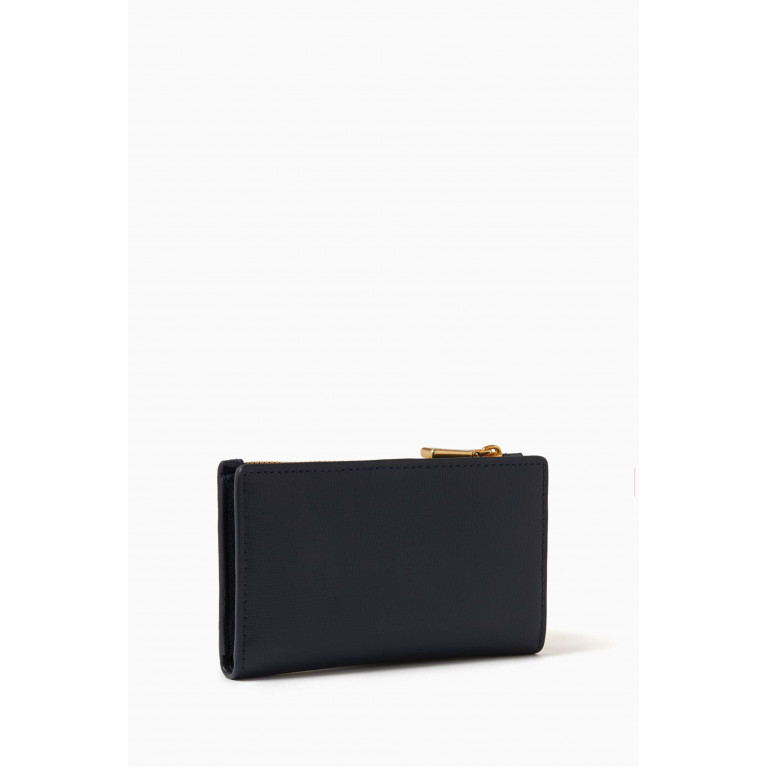 Kate Spade New York - Small What the Shell Slim Bi-fold Wallet in Textured Leather
