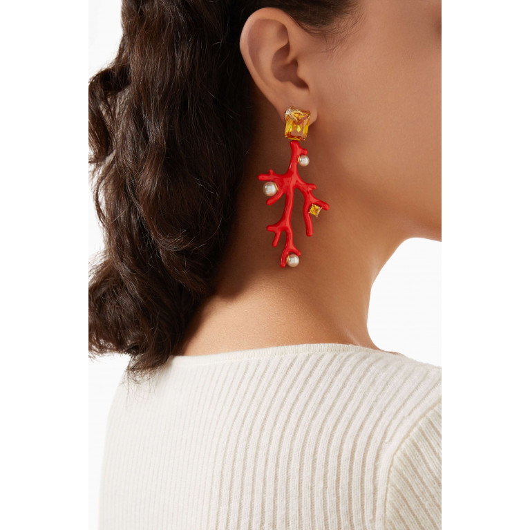 Kate Spade New York - Reed Treasure Coral Drop Earrings