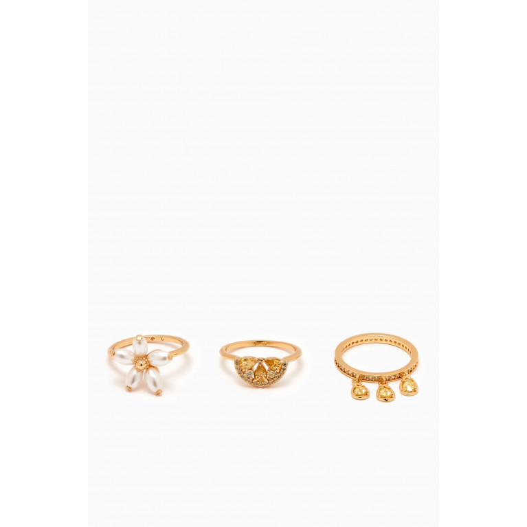 Kate Spade New York - Fresh Squeeze Stacking Charm Ring Set