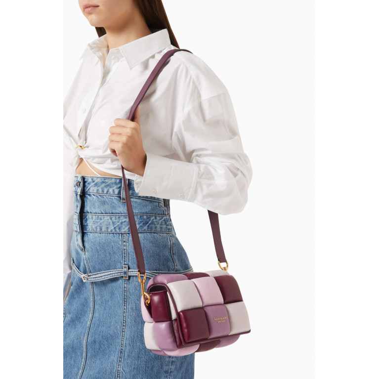 Kate Spade New York - Boxxy Crossbody Bag in Leather Purple