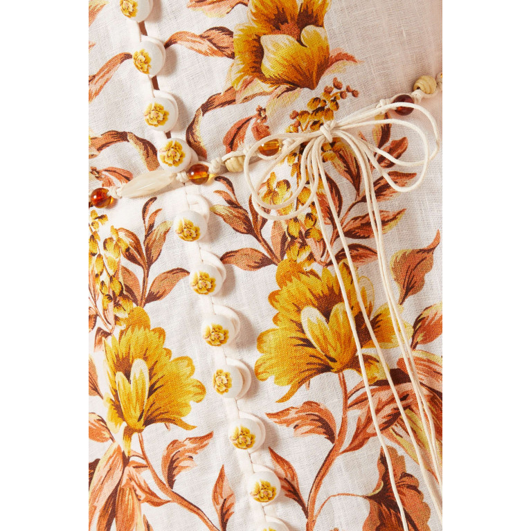 Zimmermann - Vacay Button-up Mini Dress in Linen