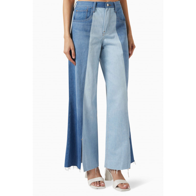 Frame - Split Seam Wide-leg Jeans in Denim