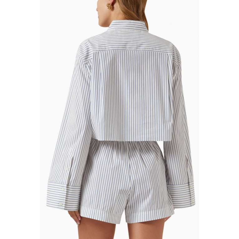 Frame - Cropped Wide Sleeve Shirt in Cotton
