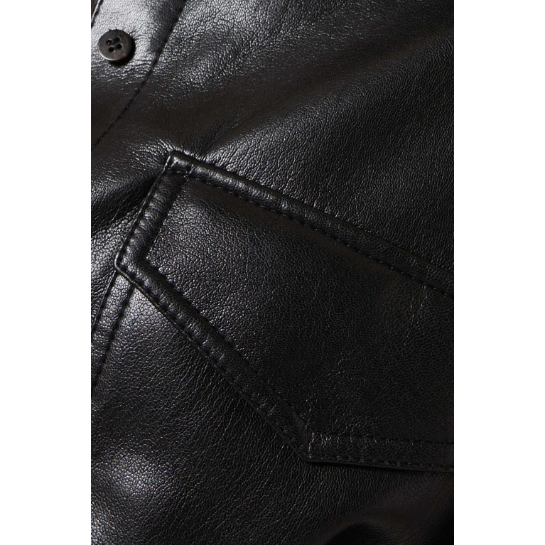 Nanushka - Artha Belted Shirt in Vegan Leather