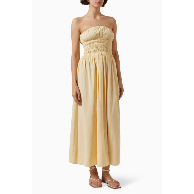 Posse - Abby Strapless Maxi Dress in Cotton-blend