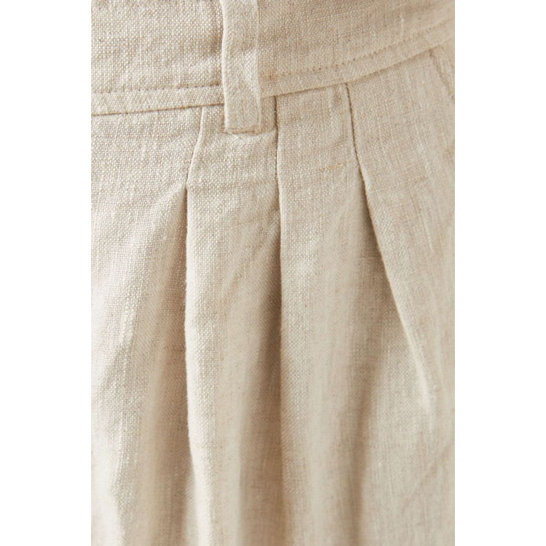 Posse - Louis High-waist Pants in Linen Neutral