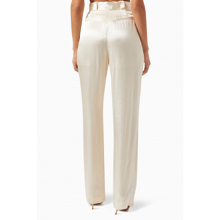 Shona Joy - La Lune High-waist Tailored Pants in Viscose-silk