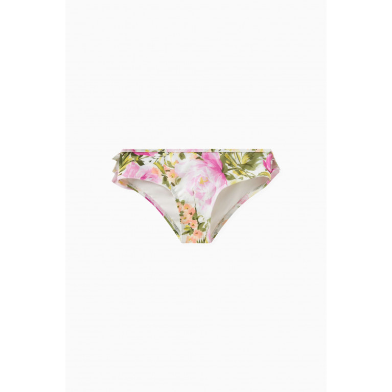 Zimmermann - Floral-print Bikini Briefs in Polyamide