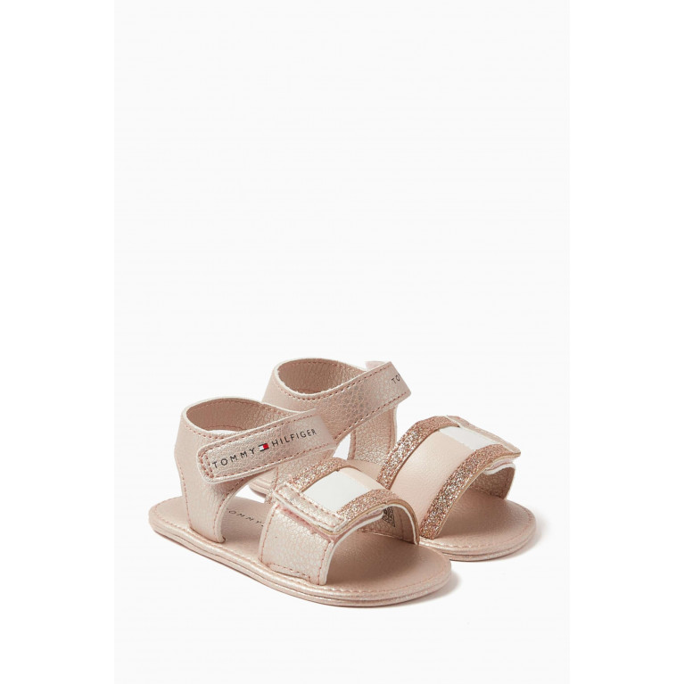 Tommy Hilfiger - Glitter Flag Sandals in Faux Leather