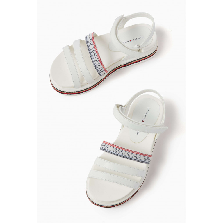 Tommy Hilfiger - Logo Tape Platform Sandals in Faux Leather