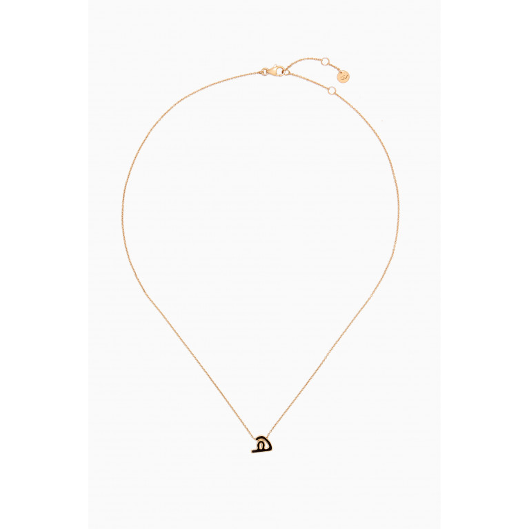 HIBA JABER - Initial Enamel Necklace - Letter "H" in 18kt Gold