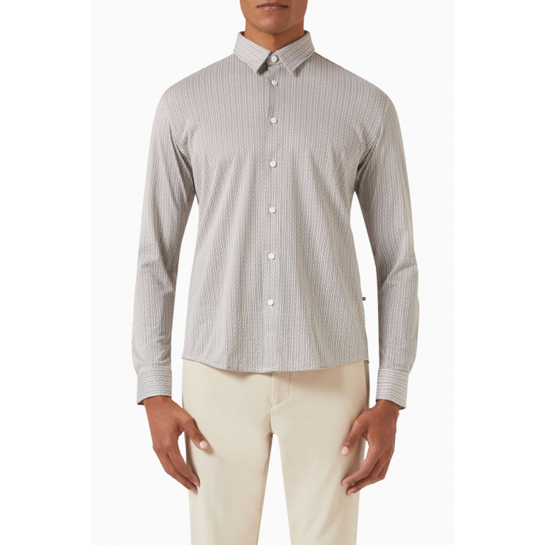 Boss - Long Sleeved Shirt in Cotton Blend