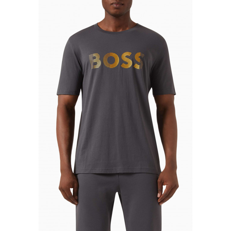 Boss - Graphic Logo Print T-shirt in Cotton Jersey