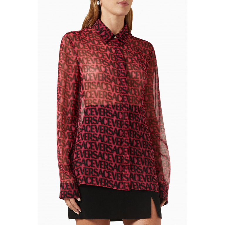 Versace - Versace Allover Shirt in Sheer Silk