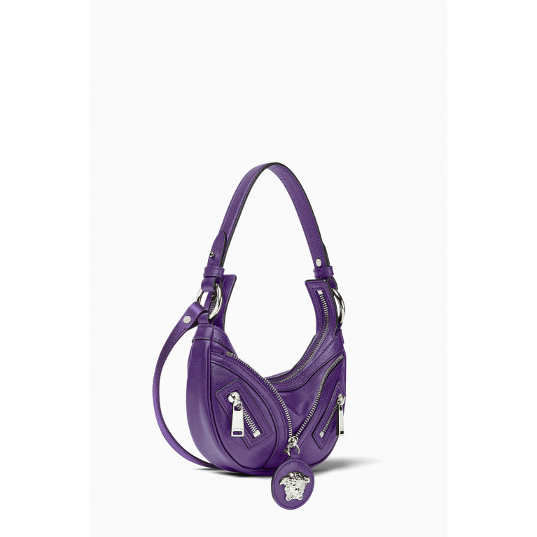 Versace - Small Repeat Hobo Bag in Leather
