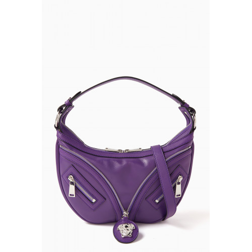 Versace - Small Repeat Hobo Bag in Leather