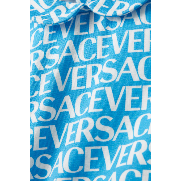 Versace - Logo Sleepsuit & Beanie Set in Cotton