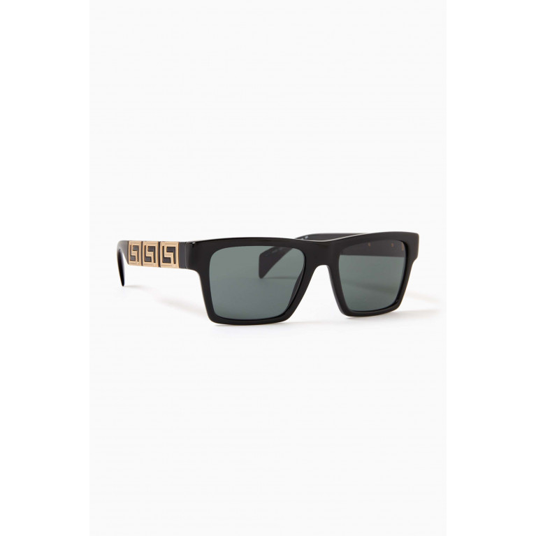 Versace - Greca Rectangle Sunglasses in Acetate