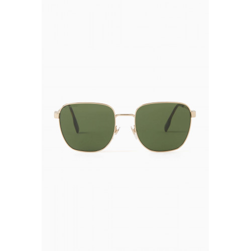 Burberry - Icon Stripe Square Sunglasses in Metal & Acetate