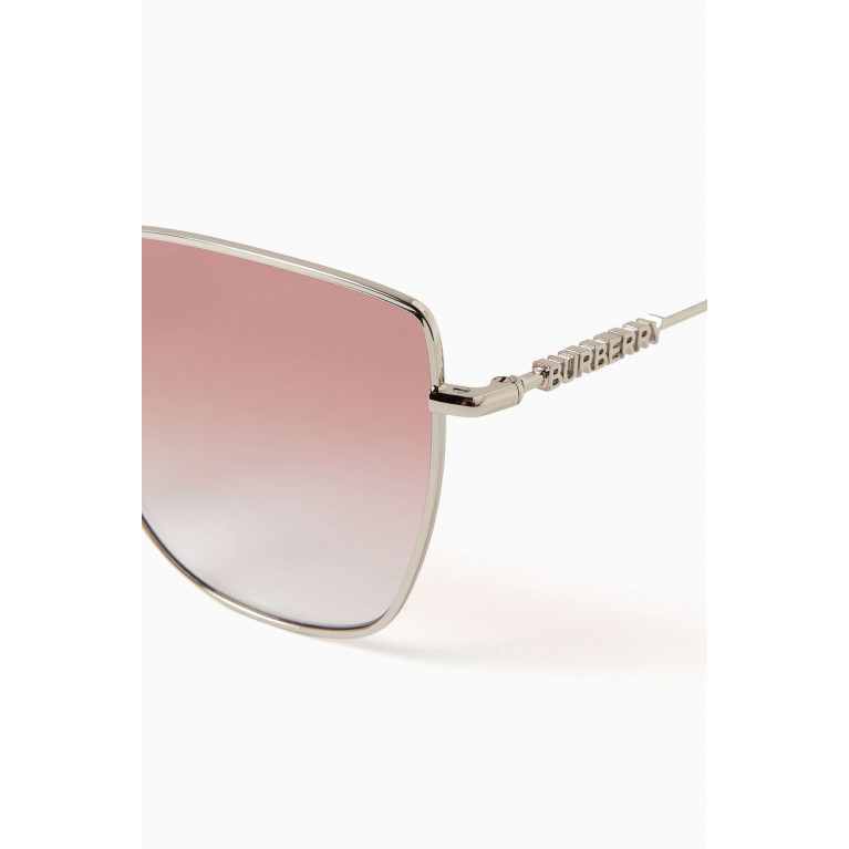 Burberry - Oversized Cat-eye Sunglasses in Metal & Acetate
