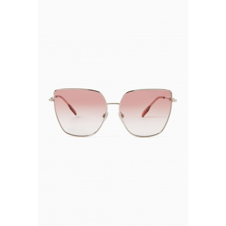 Burberry - Oversized Cat-eye Sunglasses in Metal & Acetate