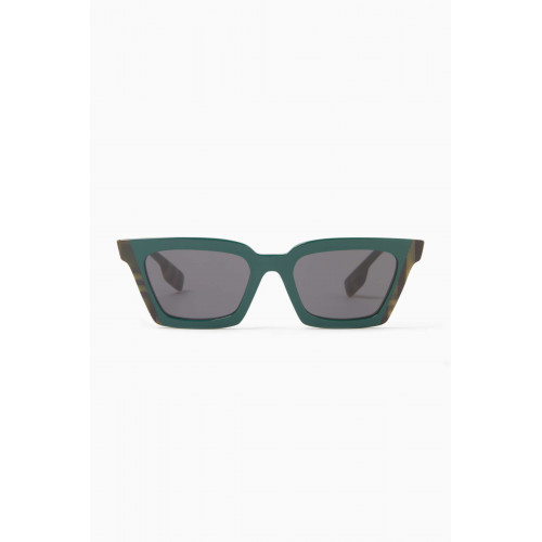Burberry - Vintage Check Rectangular Sunglasses in Acetate