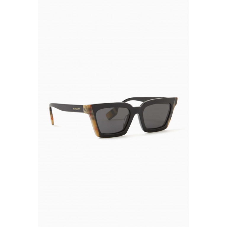 Burberry - Vintage Check Square Sunglasses in Acetate
