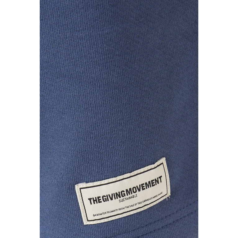 The Giving Movement - Lounge Shorts in Organic Cotton-blend Blue