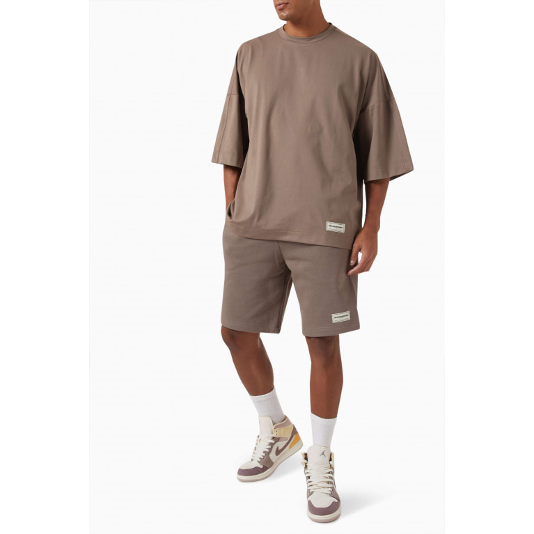 The Giving Movement - Lounge Shorts in Organic Cotton-blend Brown