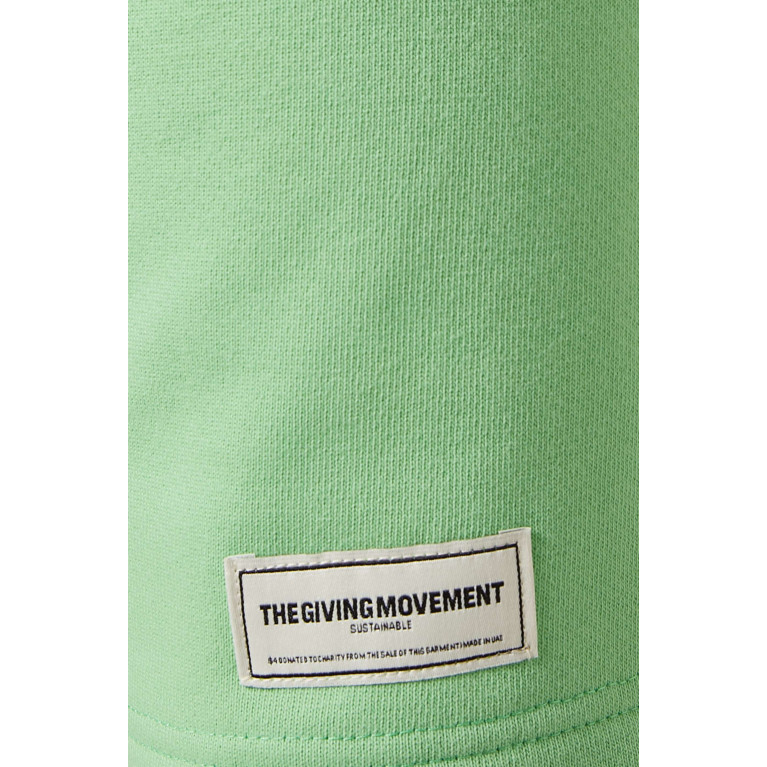 The Giving Movement - Lounge Shorts in Organic Cotton-blend Green
