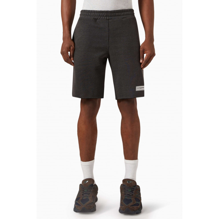 The Giving Movement - Washed Roll-edge Shorts in Organic Cotton Black
