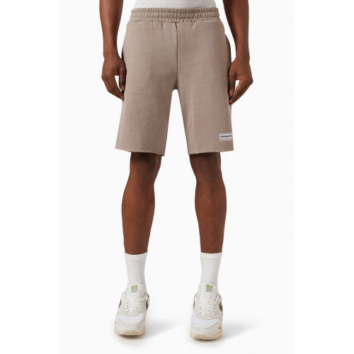 The Giving Movement - Washed Roll-edge Shorts in Organic Cotton Brown
