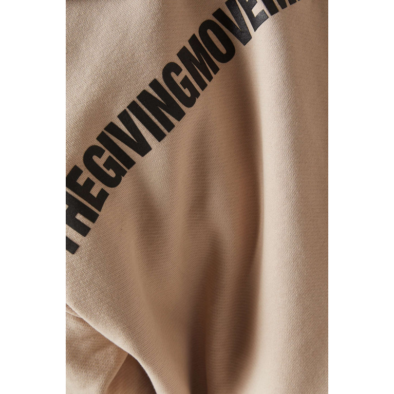 The Giving Movement - Oversized Logo Hoodie in Organic Cotton-blend Neutral