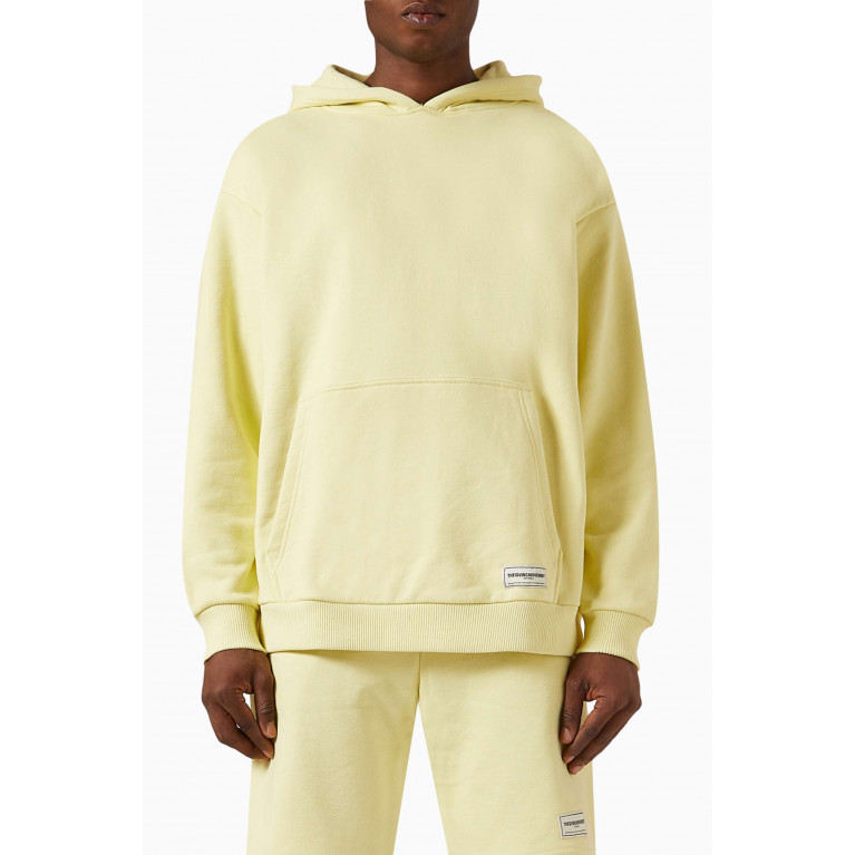 The Giving Movement - Oversized Logo Hoodie in Organic Cotton-blend Yellow