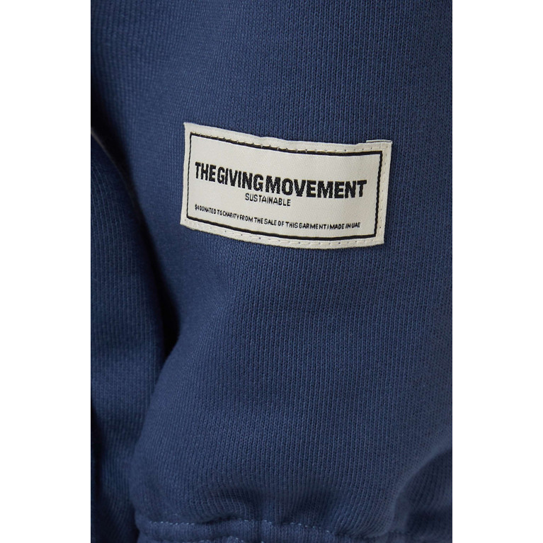 The Giving Movement - Logo Sweatpants in Organic Cotton-blend Blue