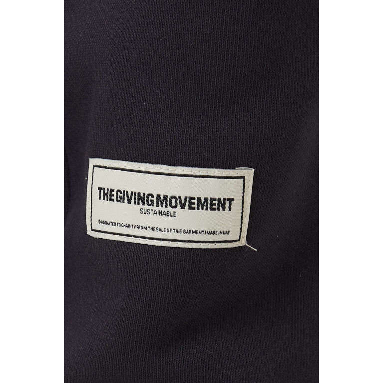 The Giving Movement - Logo Sweatpants in Organic Cotton-blend Grey