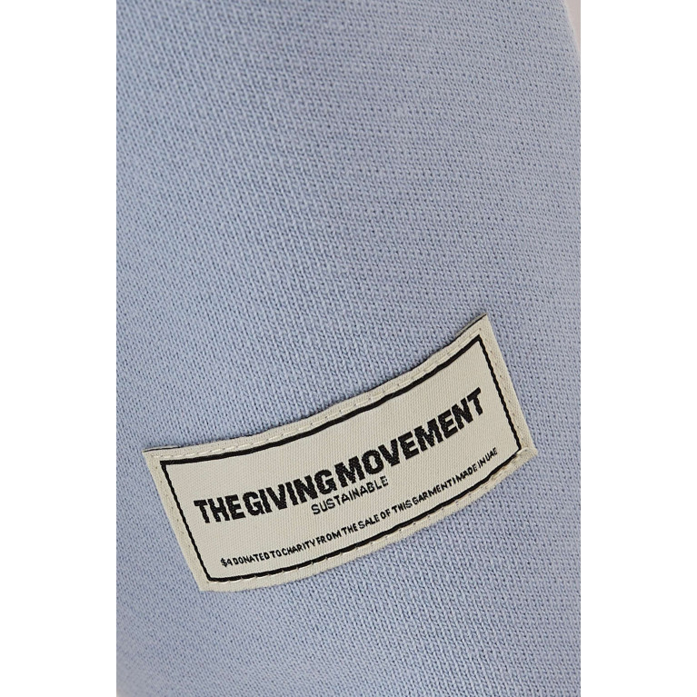 The Giving Movement - Logo Sweatpants in Organic Cotton-blend Blue