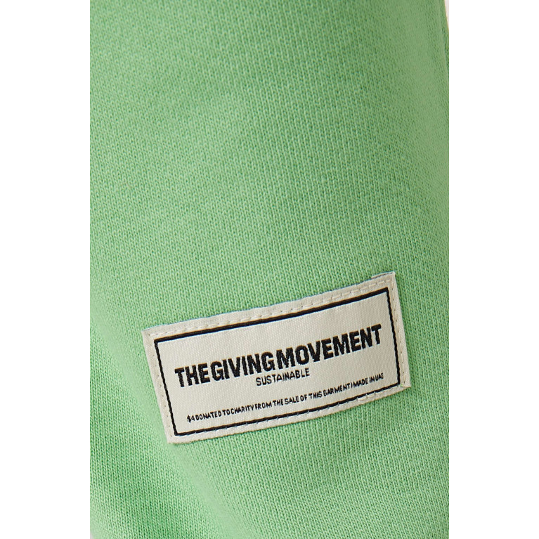 The Giving Movement - Logo Sweatpants in Organic Cotton-blend Green
