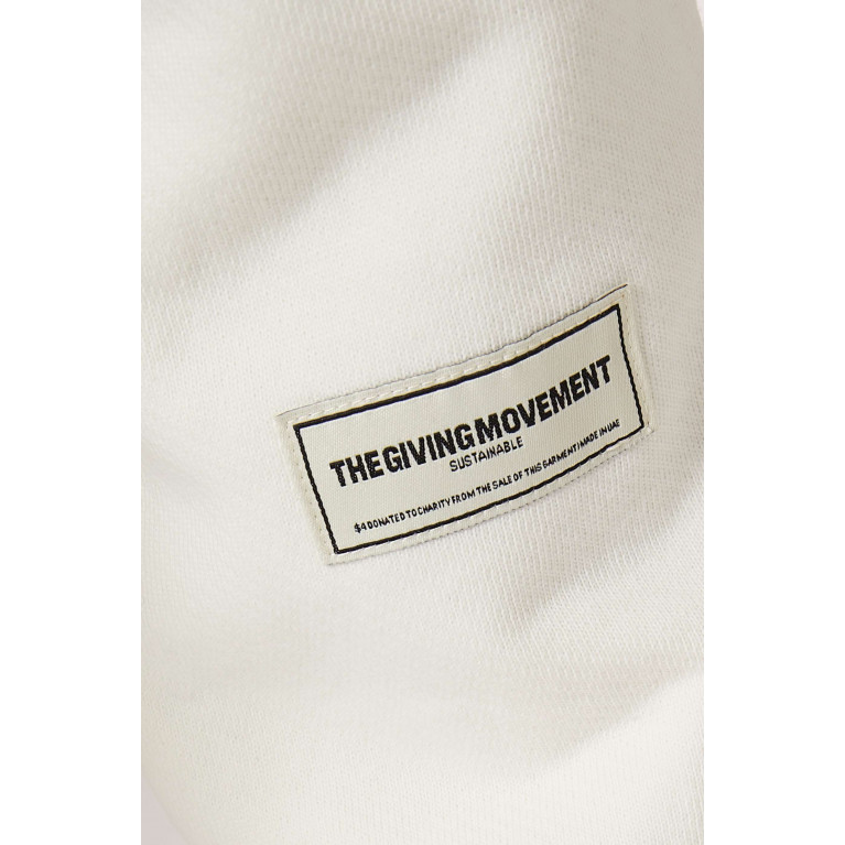 The Giving Movement - Logo Sweatpants in Organic Cotton-blend Neutral