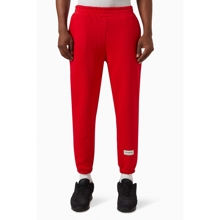 The Giving Movement - Logo Sweatpants in Organic Cotton-blend Red
