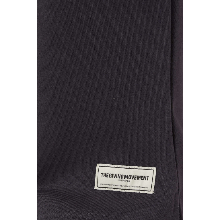 The Giving Movement - Logo Wide-leg Sweatpants in Organic Cotton-blend Grey