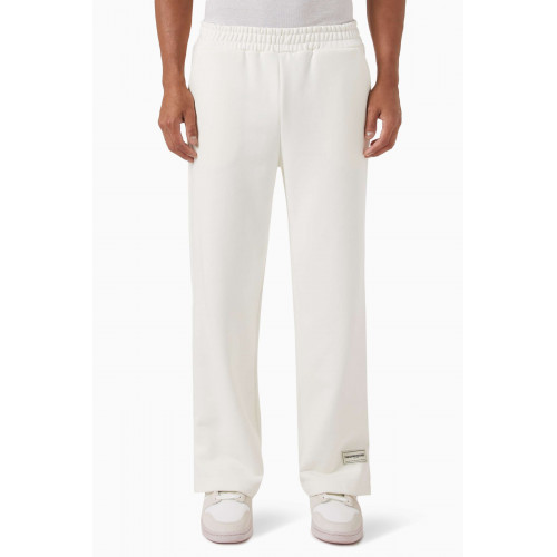 The Giving Movement - Logo Wide-leg Sweatpants in Organic Cotton-blend Neutral