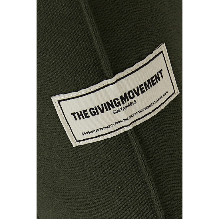 The Giving Movement - Logo Tapered Sweatpants in Organic Cotton-blend Neutral