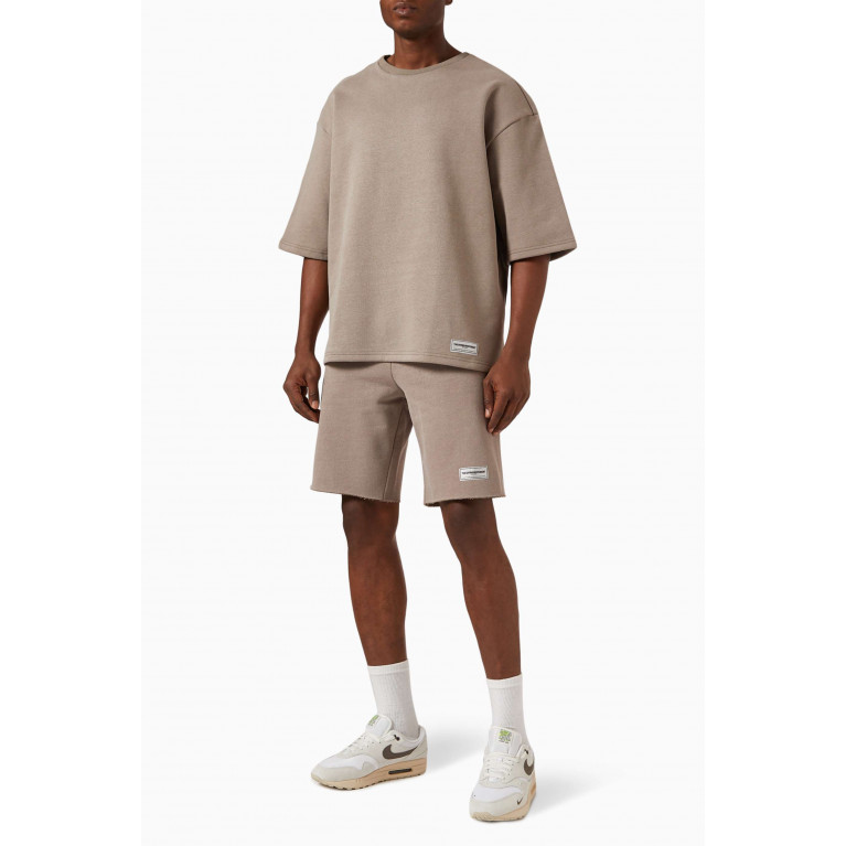 The Giving Movement - Washed Oversized T-shirt in Organic Cotton Brown
