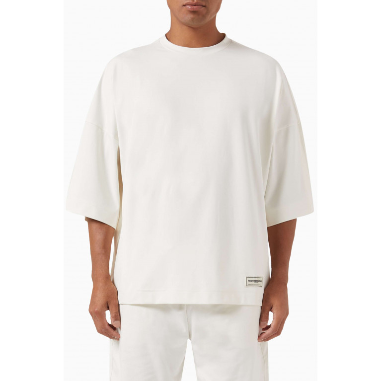 The Giving Movement - Super-oversized Exaggerated-sleeve T-shirt in Light Softskin100© Neutral