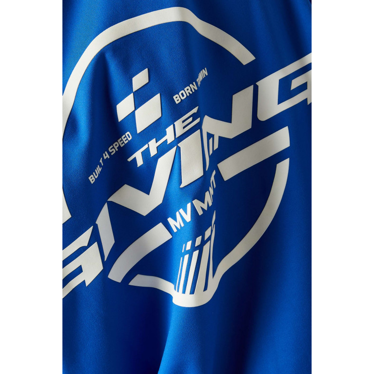 The Giving Movement - Oversized Racer T-shirt in Light Softskin100© Blue