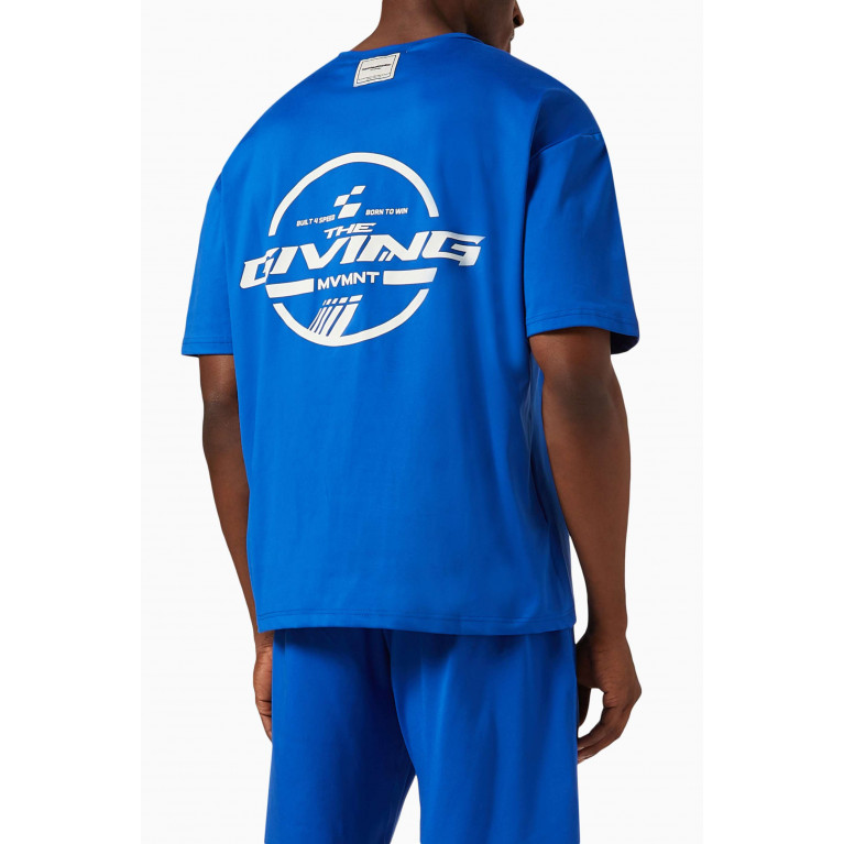 The Giving Movement - Oversized Racer T-shirt in Light Softskin100© Blue